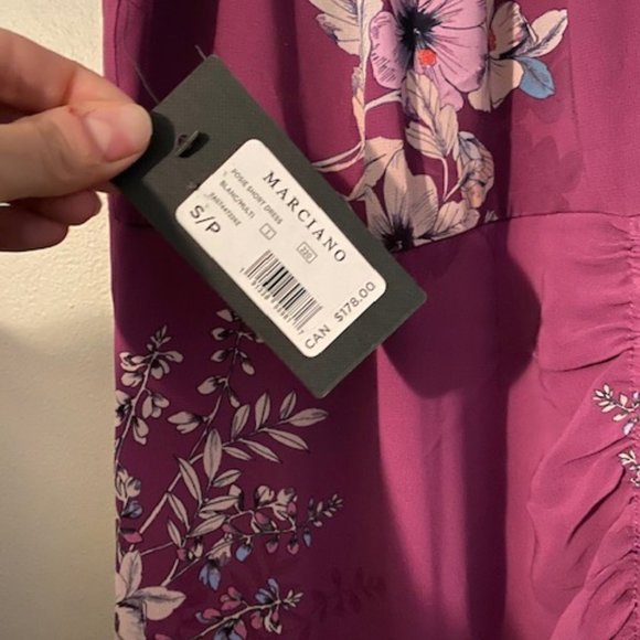 NWT Marciano Guess Purple Floral Halter Dress Sz S - Picture 2 of 6